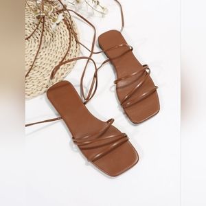 Strappy Lace Up Sandals